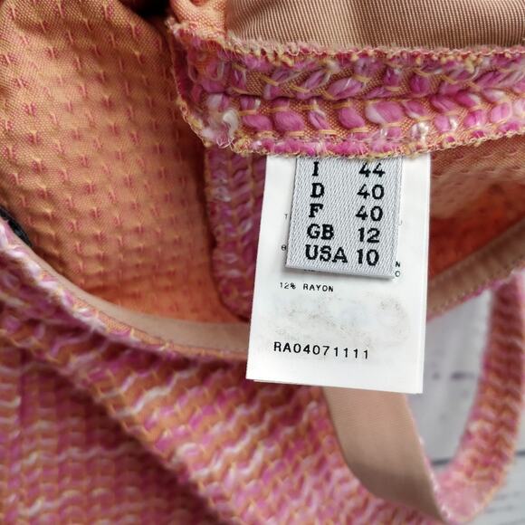 MOSCHINO Cheap & Chic Pink Tweed Strapless Bow Front Dress, IT44, US 10, NWT - Picture 6 of 8